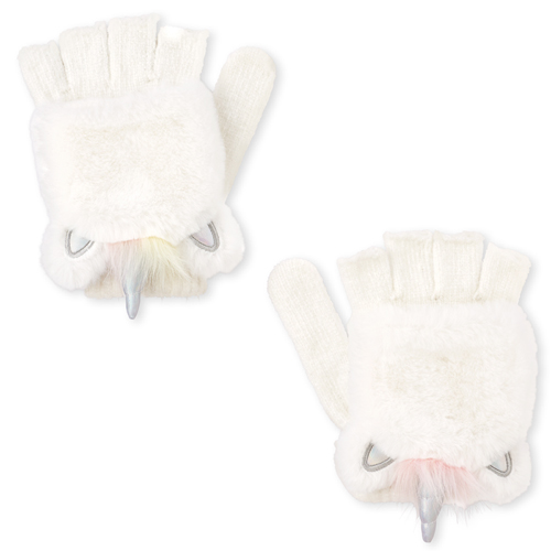

Girls Unicorn Gloves - White - The Children's Place