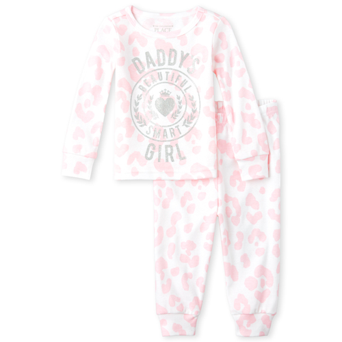 

s Baby And Toddler Dad Snug Fit Cotton Pajamas - Pink - The Children's Place