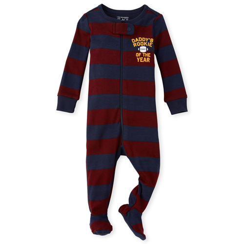 

s Baby And Toddler Boys Rookie Snug Fit Cotton One Piece Pajamas - Blue - The Children's Place