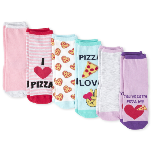 

s Pizza Crew Socks 6-Pack - Pink - The Children's Place