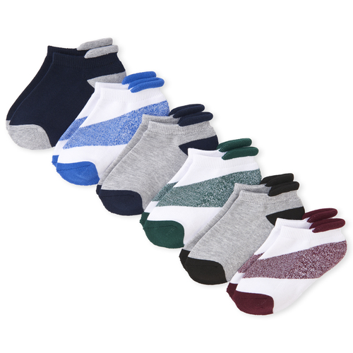

s Boys Cushioned Ankle Socks 6-Pack - Multi - The Children's Place