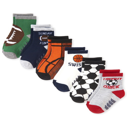 

s Toddler Boys Sports Midi Socks 6-Pack - Multi - The Children's Place