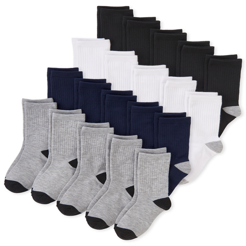

s Boys Crew Socks 20-Pack - Multi - The Children's Place