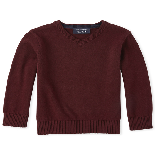 

s Baby And Toddler Boys Matching V Neck Sweater - Red - The Children's Place
