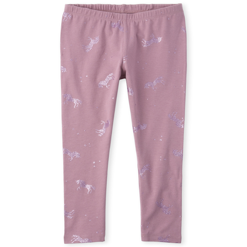 

Girls Glitter Unicorn Leggings - Purple - The Children's Place