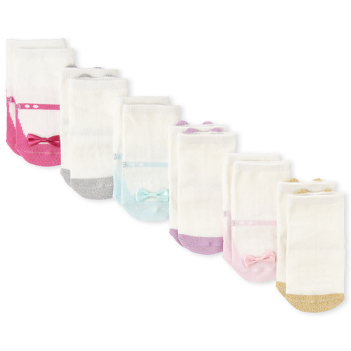 

s Baby Ballet Bow Socks 6-Pack - Multi - The Children's Place