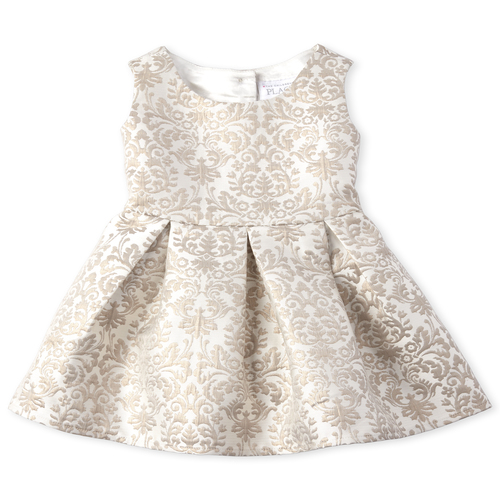 

s Toddler Jacquard Fit And Flare Dress - Metallic - The Children's Place