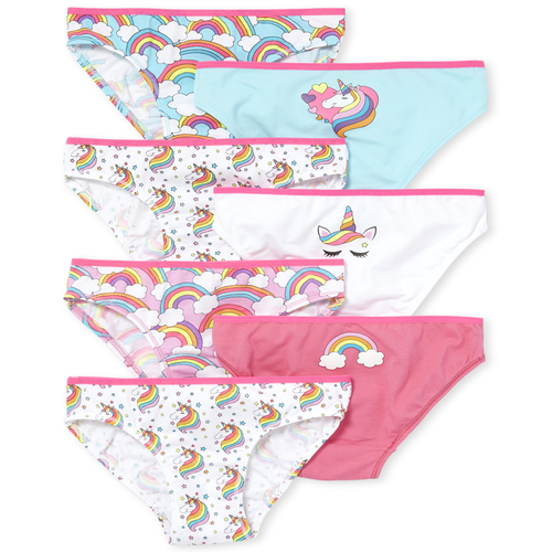 

s Unicorn Bikini Briefs 7-Pack - Multi - The Children's Place