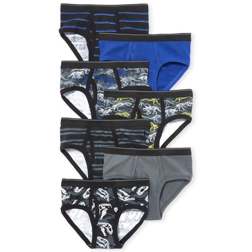 

Boys Boys Dino Briefs 7-Pack - Black - The Children's Place
