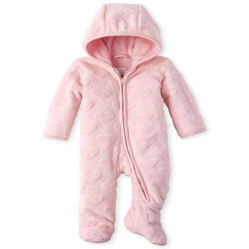 

s Baby Heart Sherpa Bunting - Pink - The Children's Place