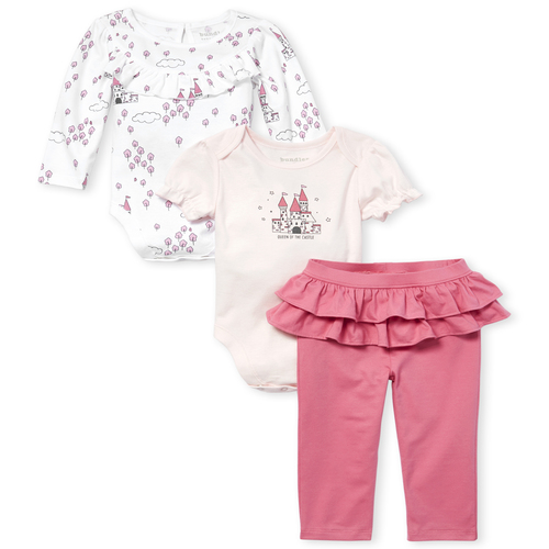

s Baby Castle 3-Piece Playwear Set - Pink - The Children's Place
