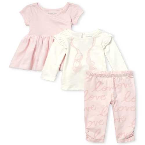 

s Baby Ballerina 3-Piece Playwear Set - Pink - The Children's Place