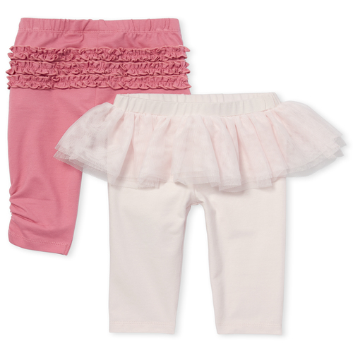 

Newborn Baby Ruffle Tutu Pants 2-Pack - Pink - The Children's Place