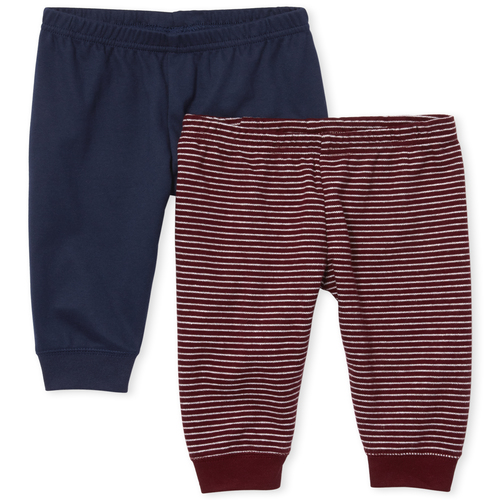 

Newborn Baby Boys Striped Pants 2-Pack - Red - The Children's Place