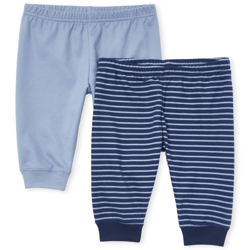 

Newborn Baby Boys Striped Pants 2-Pack - Blue - The Children's Place