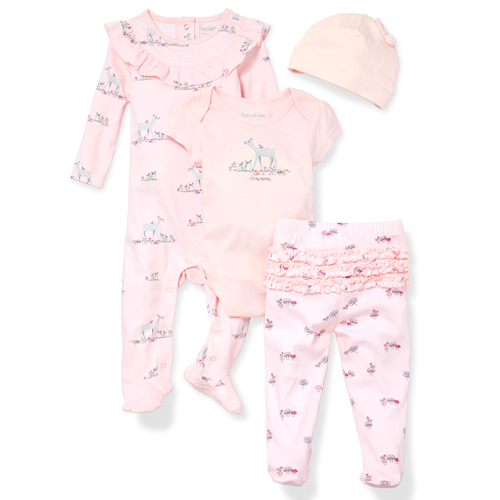 

Newborn Baby Sweet Deer 4-Piece Take Me Home Set - Pink - The Children's Place