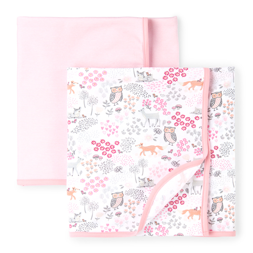

Newborn Baby Sweet Deer Swaddle Blanket 2-Pack - Multi - The Children's Place