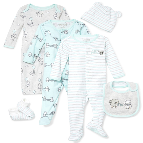 

Newborn Unisex Baby Flying Elephant 6-Piece Take Me Home Set - Green - The Children's Place