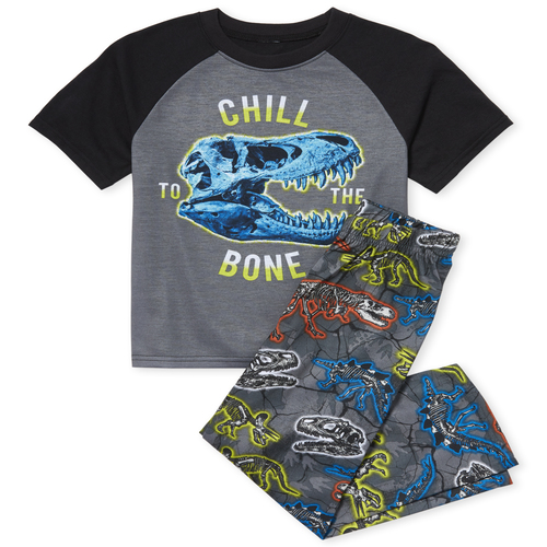 

s Boys Chill Dino Pajamas - Gray - The Children's Place