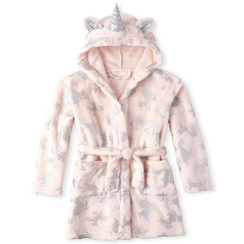 

s Unicorn Fleece Robe - Pink - The Children's Place