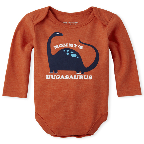 

Newborn Baby Boys Mommy's Hugasaurus Graphic Bodysuit - Orange - The Children's Place