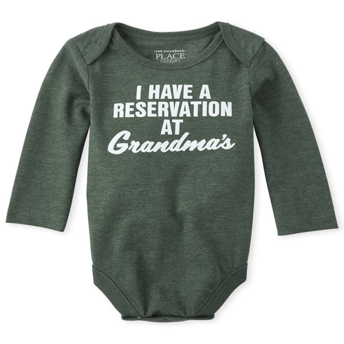 

Newborn Baby Boys Grandma's Graphic Bodysuit - Green - The Children's Place