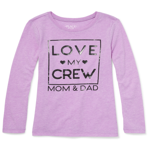 

s Family Crew Graphic Tee - Purple T-Shirt - The Children's Place
