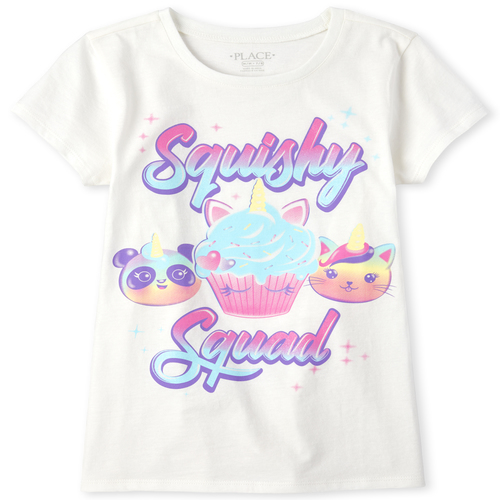 

s Glitter Squishy Cupcake Graphic Tee - White T-Shirt - The Children's Place