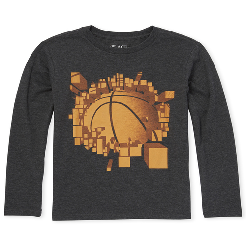 

Boys Boys Basketball Graphic Tee - Black T-Shirt - The Children's Place