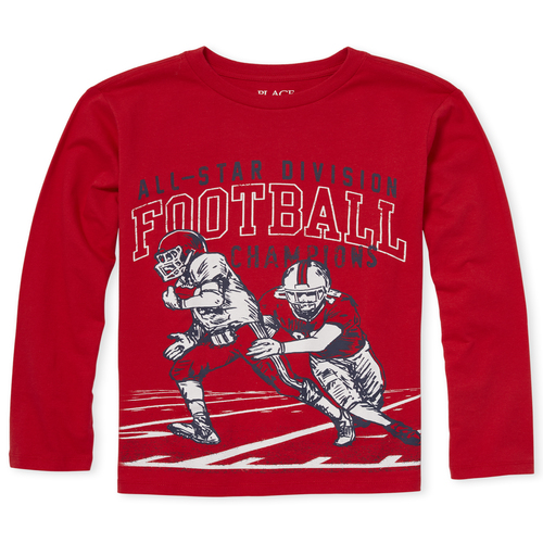 

Boys Boys Football Graphic Tee - Red T-Shirt - The Children's Place