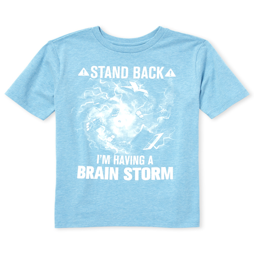 

Boys Boys Brain Storm Graphic Tee - Blue T-Shirt - The Children's Place