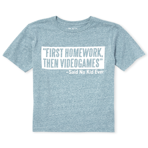 

s Boys Videogames Graphic Tee - Blue T-Shirt - The Children's Place