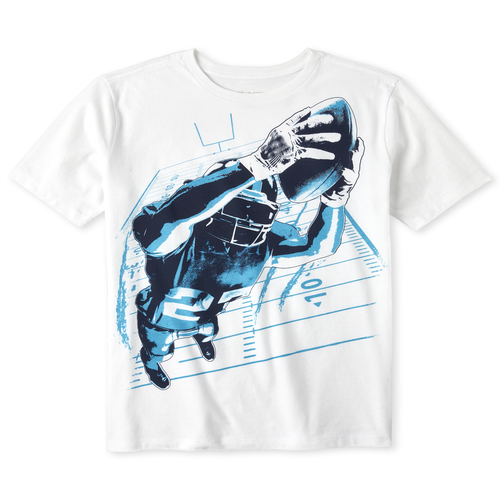 

s Boys Football Graphic Tee - White T-Shirt - The Children's Place