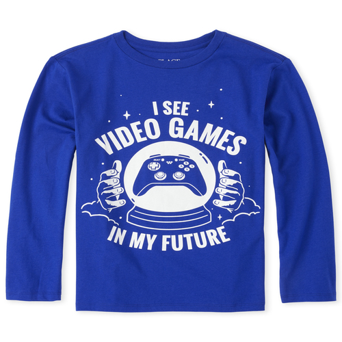 

s Boys Video Games Graphic Tee - Blue T-Shirt - The Children's Place