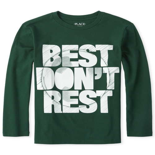 

s Boys Don't Rest Graphic Tee - Green T-Shirt - The Children's Place