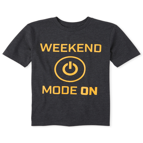 

s Boys Weekend Graphic Tee - Black T-Shirt - The Children's Place