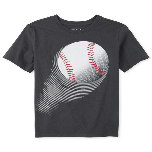 

s Boys Baseball Graphic Tee - Gray T-Shirt - The Children's Place