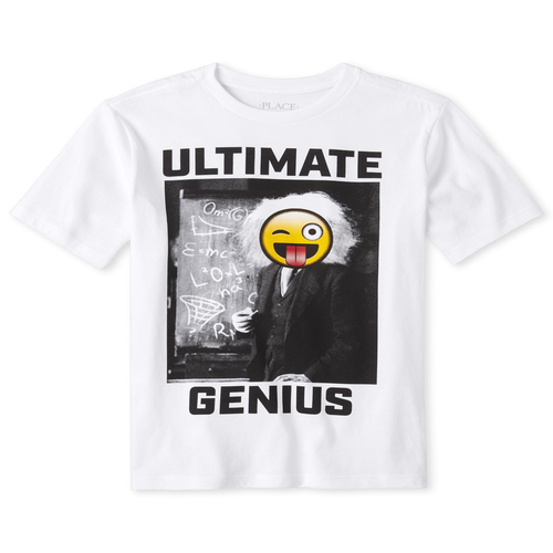 

s Boys Genius Graphic Tee - White T-Shirt - The Children's Place