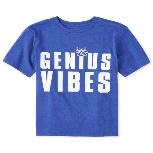 

Boys Boys Genius Graphic Tee - Blue T-Shirt - The Children's Place