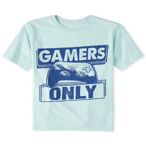 

Boys Boys Gamer Graphic Tee - Green T-Shirt - The Children's Place