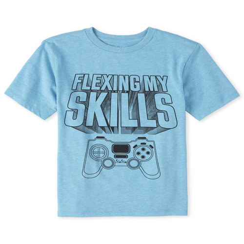 

s Boys Video Game Graphic Tee - Blue T-Shirt - The Children's Place