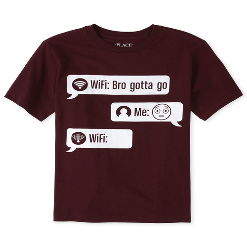 

s Boys Wifi Graphic Tee - Red T-Shirt - The Children's Place