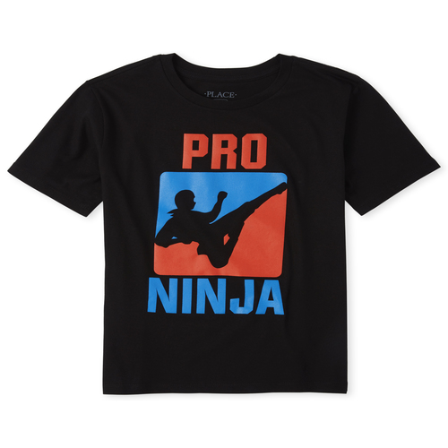 

Boys Boys Ninja Graphic Tee - Black T-Shirt - The Children's Place