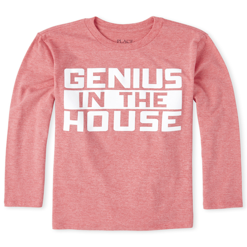 

Boys Boys Genius Graphic Tee - Red T-Shirt - The Children's Place