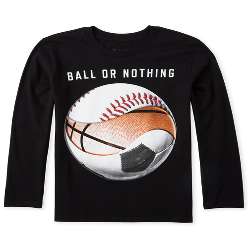 

Boys Boys Sports Graphic Tee - Black T-Shirt - The Children's Place