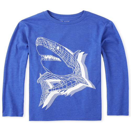 

s Boys Shark Graphic Tee - Blue T-Shirt - The Children's Place