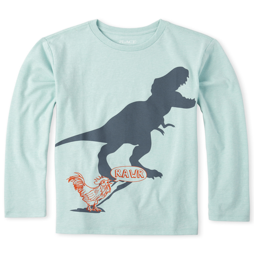 

s Boys Dino Graphic Tee - Green T-Shirt - The Children's Place