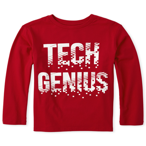 

s Boys Tech Genius Graphic Tee - Red T-Shirt - The Children's Place