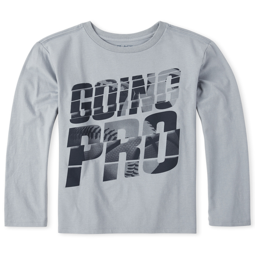 

s Boys Sports Graphic Tee - Gray T-Shirt - The Children's Place