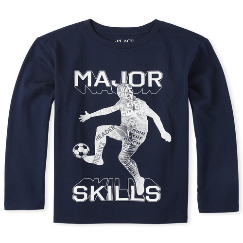 

s Boys Soccer Graphic Tee - Blue T-Shirt - The Children's Place